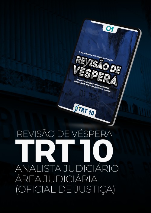 TRT DF TO - Revisão de Véspera (Analista Judiciário - Área Judiciária - Oficial de Justiça Avaliador)