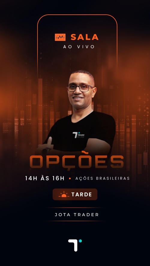 Sala de Opções | com Jota Trader [das 14h às 16h]