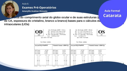 Catarata 6 - Exames pre-Operatórios